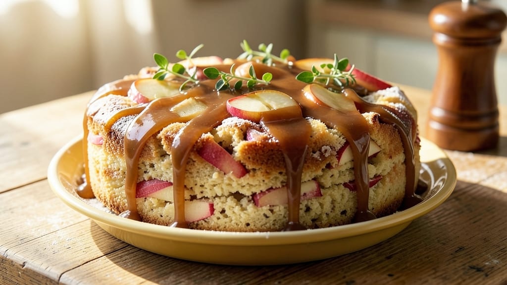 Fresh Apple Cake With Caramel Sauce Recipe: Warm Spice and Gooey Sauce Pairing