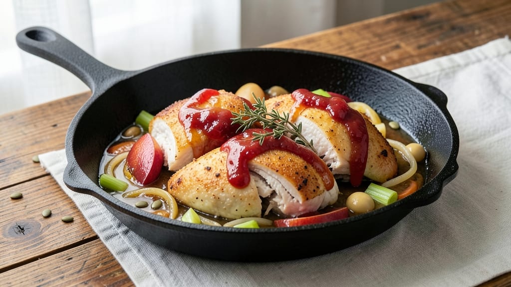Autumn Apple Chicken Recipe: Braised Until Juicy with Celery Crunch Bites