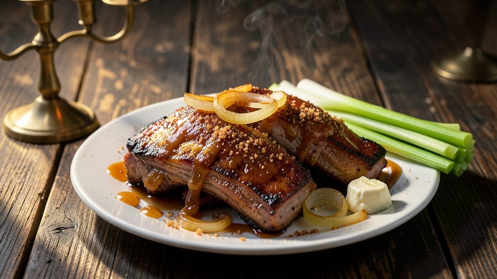 Apple Cider Ribs Recipe: Slow-Smoked Spice and Celery Crunch Fusion