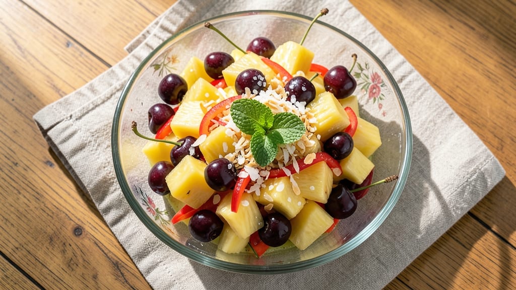 Cherry Pineapple Salad Recipe: Tropical Crunch With Bright Citrus Twist