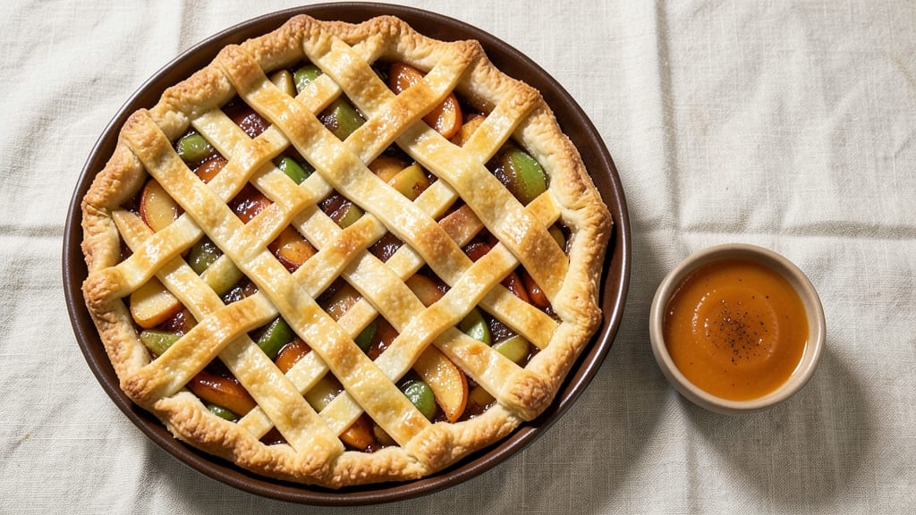 Apple Pie Recipe With Apple Sauce: Flaky Crust Hugs Warm Spiced Filling