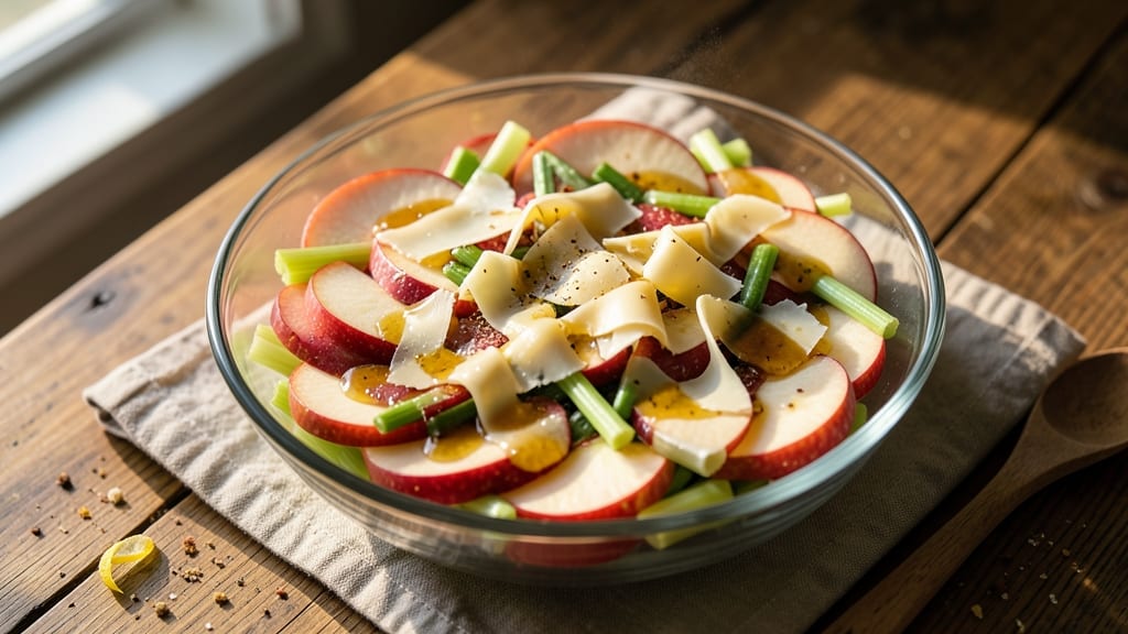 Honey Apple Salad Recipe: Crunchy Celery and Sweet Apple Contrast