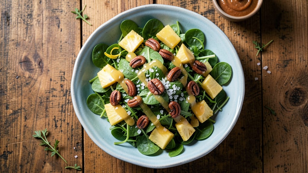 Green Salad With Pineapple Recipe: Sweet Tart Crunch with Citrus Zing