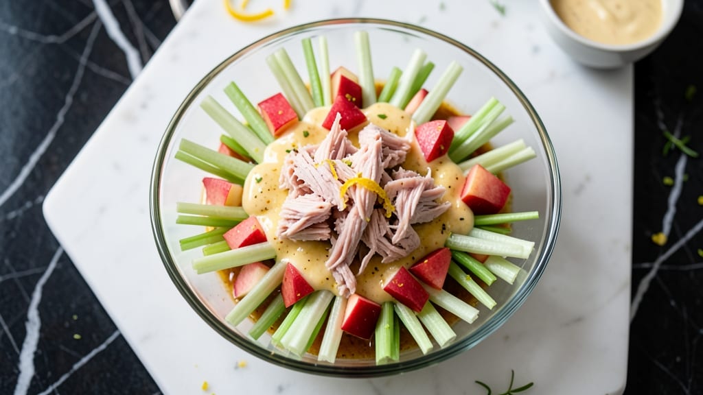 Tuna Apple Celery Salad Recipe: Crunchy Celery and Sweet Apple Refreshment