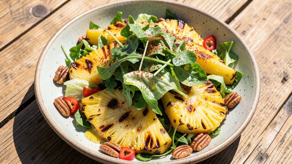 Grilled Pineapple Salad Recipe: Charred Sweetness Meets Citrusy Crunch