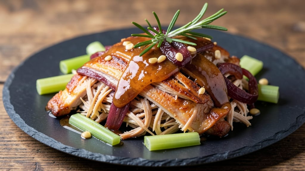 Apple Cider Pulled Chicken Recipe: Slow-Braised Spice with Celery Crunch Contrast