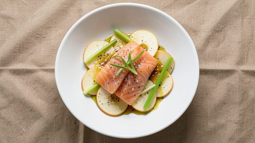 Apple Smoked Salmon Recipe: Crisp Celery and Sweet Apple Contrast
