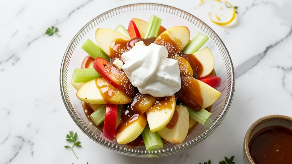 Caramel Apple Fruit Salad Recipe: Celery Pepper Crunch Meets Sweet Tart Bites