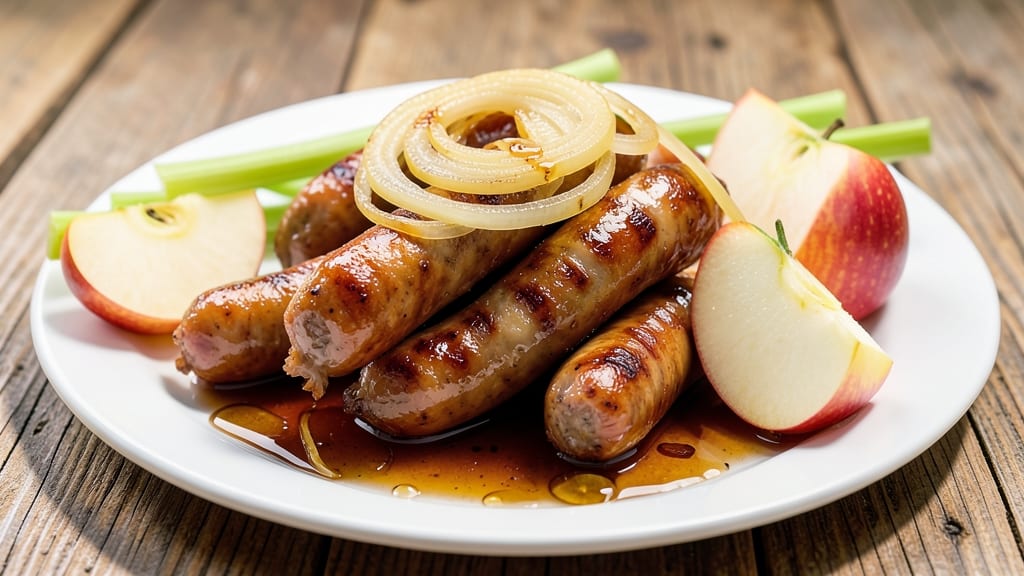 Butcherbox Apple Gouda Sausage Recipe: Sweet-Tart Braise with Celery Crunch