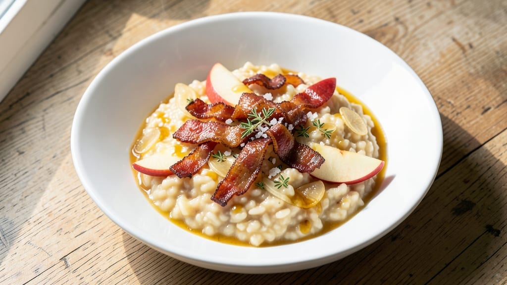 Apple Bacon Risotto Recipe: Smoky Sweetness With Crispy Bacon Bites