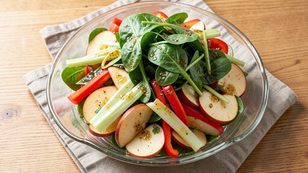 Apple Vinegar Salad Recipe: Celery-Pepper Crunch Meets Tangy Apple Bite