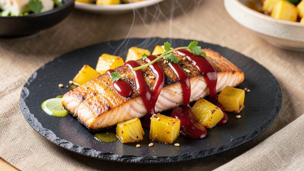 Roasted Pineapple Habanero Sauce Salmon Recipe: Sweet Heat That Caramelizes Salmon Skin