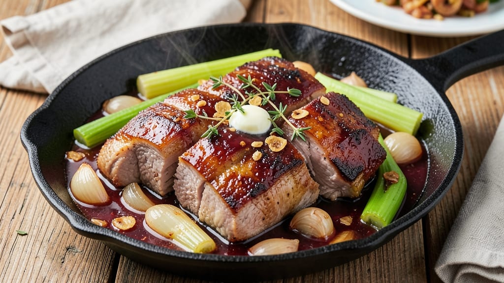 Apple Cider Braised Pork Recipe: Slow-Simmered Spice and Celery Crunch Delight