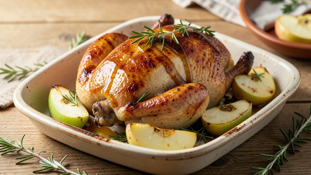 Apple Roasted Chicken Recipe: Honey-Glazed Crispy Skin and Juicy Core