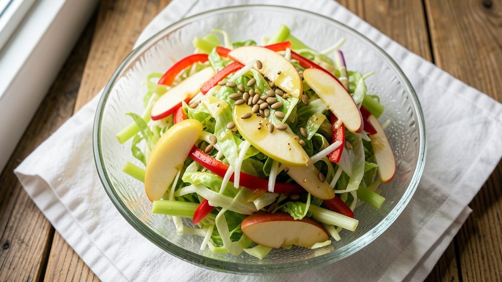 Cabbage Apple Slaw Salad Recipe: Crunchy Celery-Pepper Sharpness with Sweet Tart Bite