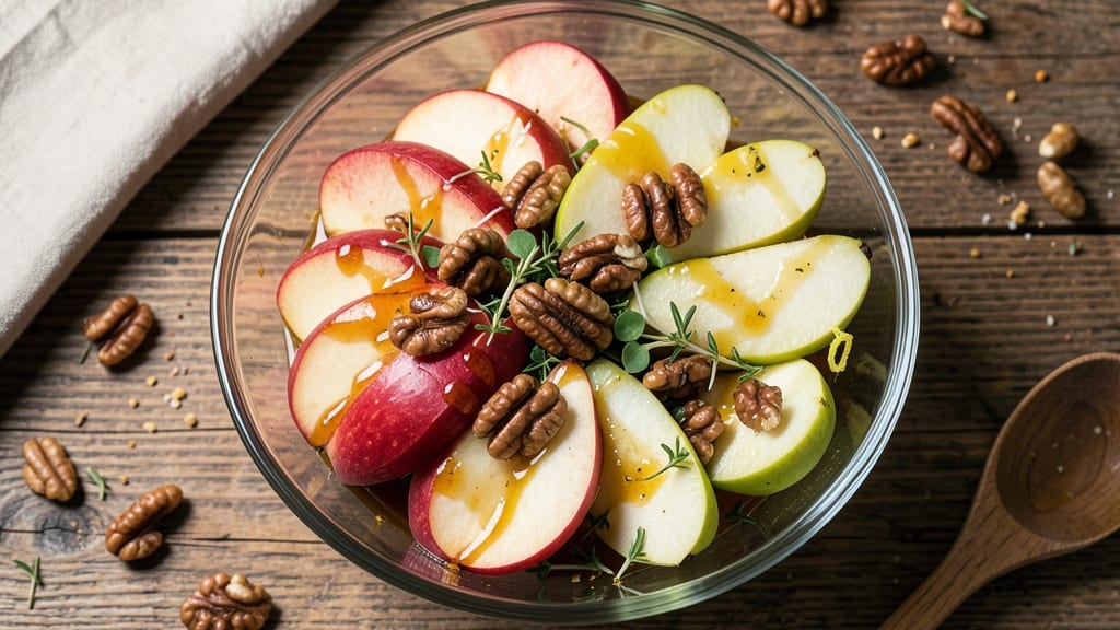 Apple Pear Walnut Salad Recipe: Caramelized Honey-Drizzled Crunch